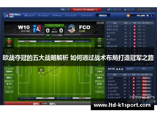欧战夺冠的五大战略解析 如何通过战术布局打造冠军之路