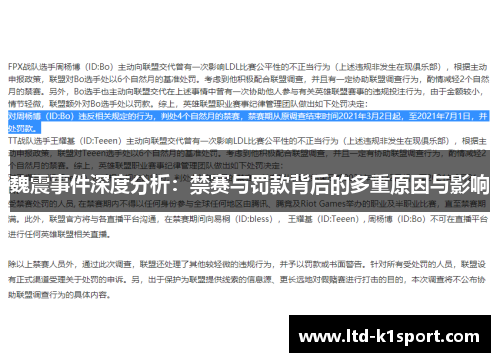 魏震事件深度分析：禁赛与罚款背后的多重原因与影响